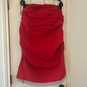 Plus size anthropologie red mini dress